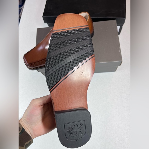 Stacy Adams Danton Brown Leather Slip On Shoes. Size 8W. NWT. - Picture 7 of 9